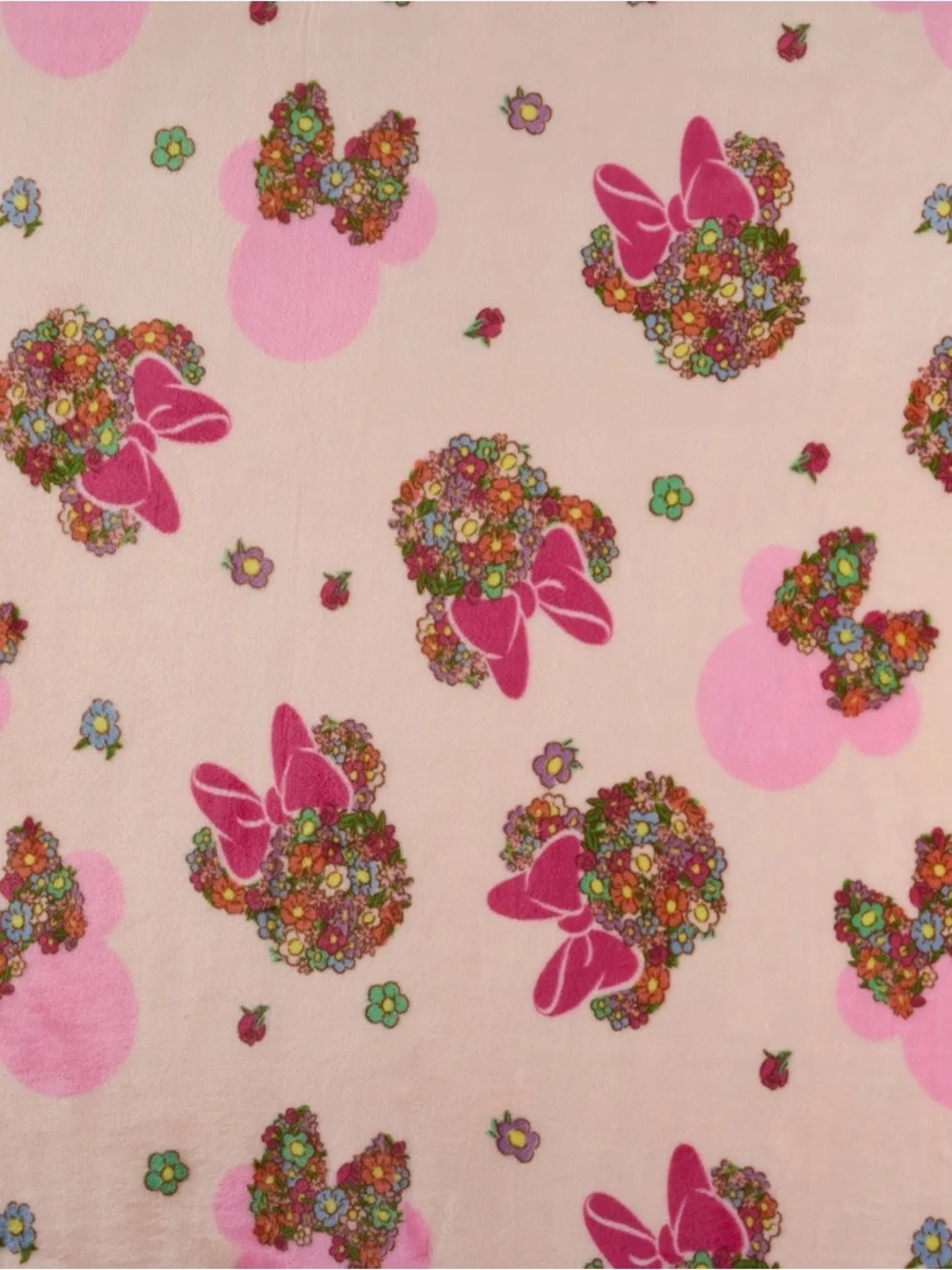 Disney Minnie Mouse Plush Throw Blanket - Pink Floral